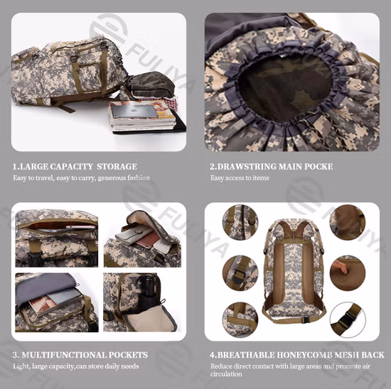 アウトドア クライミング ハイキング バックパック 旅行 マルチカム 戦術 ミリタリー リュックサック